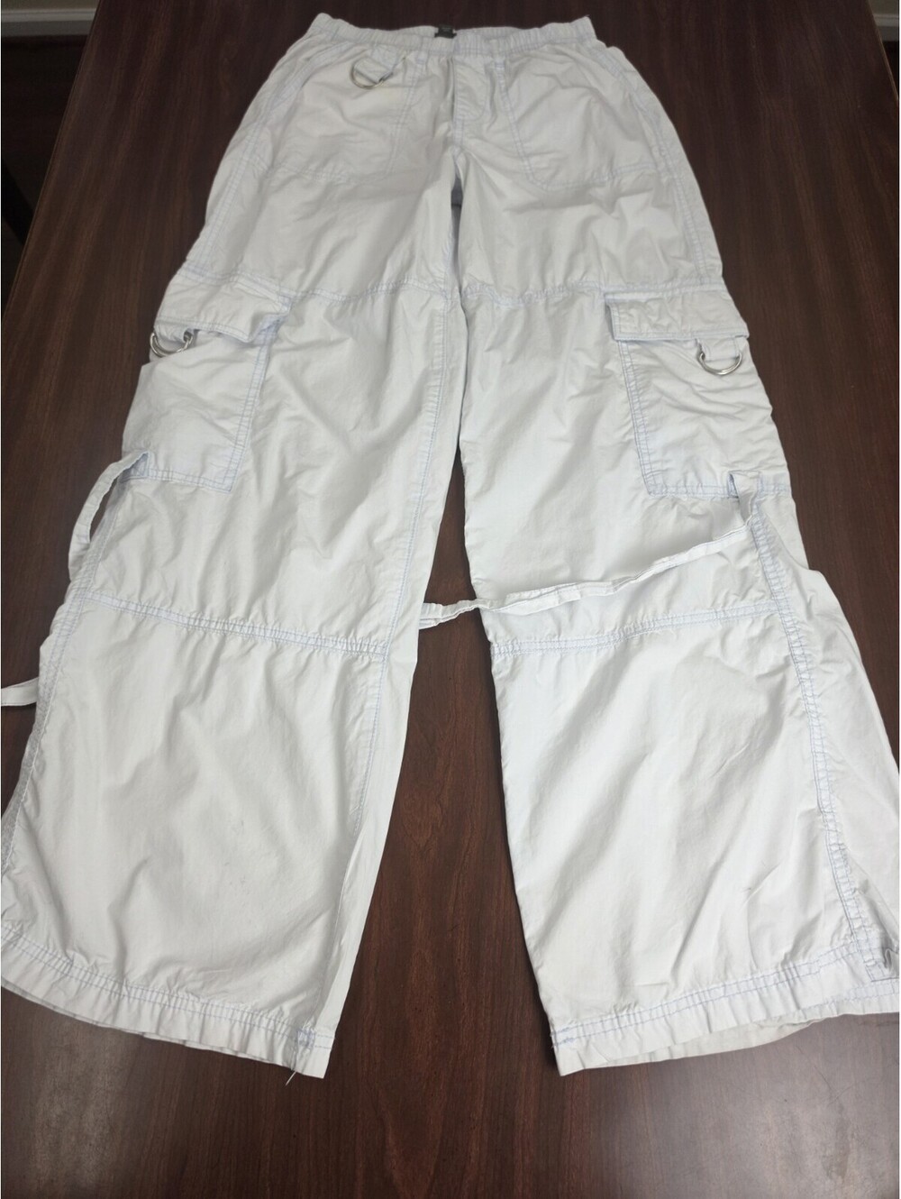 Wild Fable Light Blue Cargo Pants XS Low Rise Y2K Baggy Parachute Utility Skater